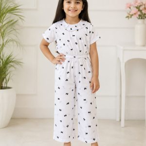 Girls Butterfly Noir Elegance Jumpsuit