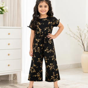 Girls Golden Grove Youthful Black Jumpsuit