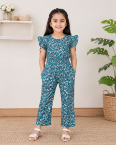 Girls Enchanting Meadow  Floral Jumpsuit