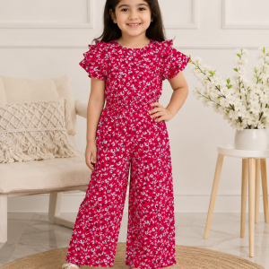 Girls Majestic Meadow Pink Blossom Jumpsuit