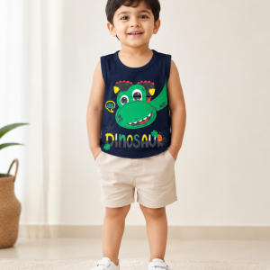 Boys Dino Roar Fiesta Cool Summer T-Shirt