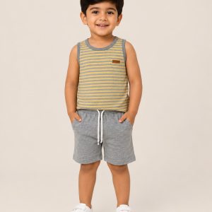 Boys Sunshine Stripes Duo Sando Set