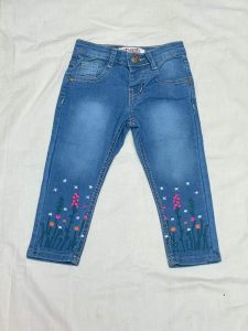 Embroidered Flower Blue