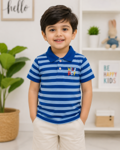 Stylish Wild Boy Striped Polo