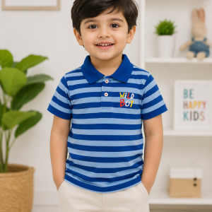 Stylish Wild Boy Striped Polo