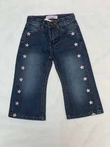 Stylish Star Embroidered Flare Jeans